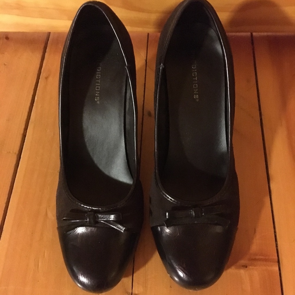 Brown 3” high heels.  Too high for me!  Worn once!